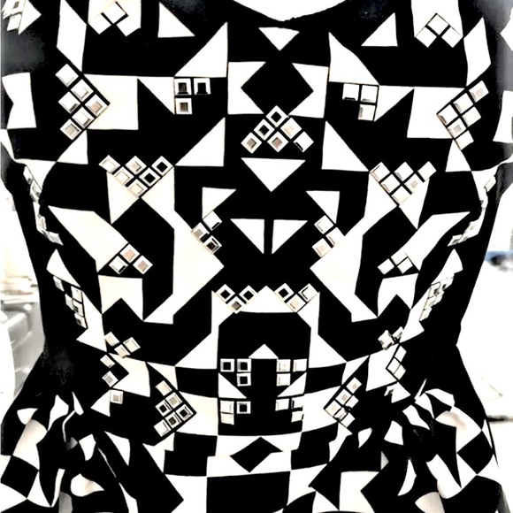 Bebe Mini Dress with Power Hips, Silver Studded S - Picture 3 of 3
